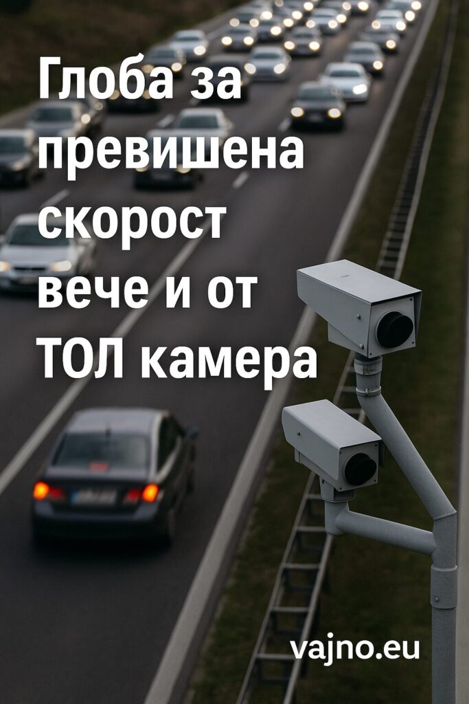 Глоба за превишена скорост вече и от ТОЛ камера – до 1000 лв. глоба и без книжка за 3 месеца